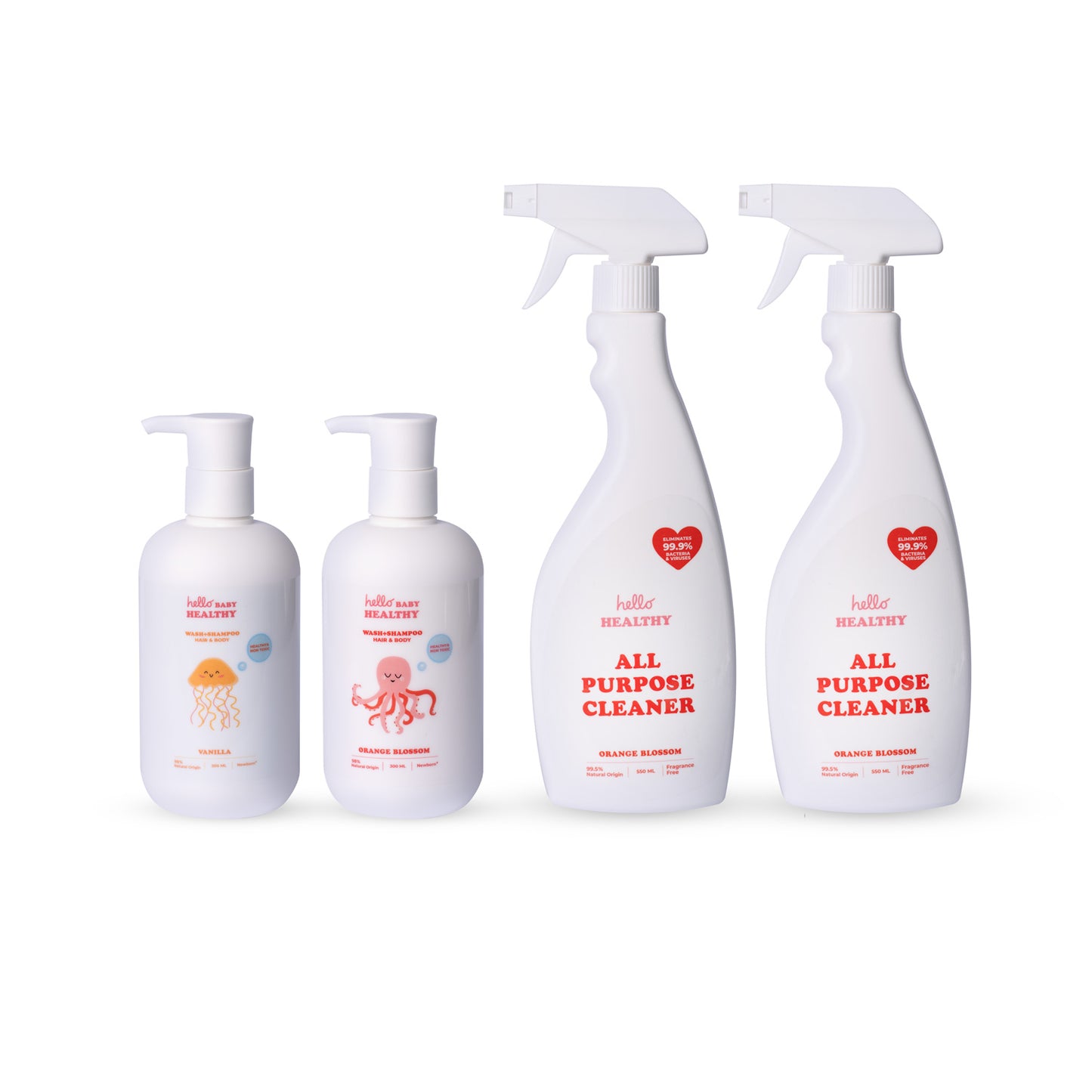 Best Seller Pack - 2 Shampoo & Body Wash + 2 All-Purpose Cleaner