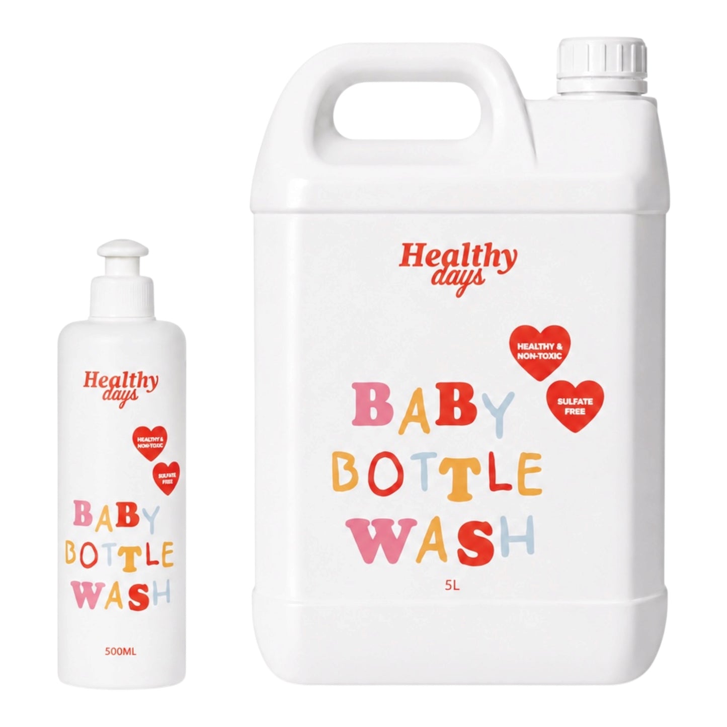 Baby Bottle Wash Bundle (5L gallon + 500ml bottle)